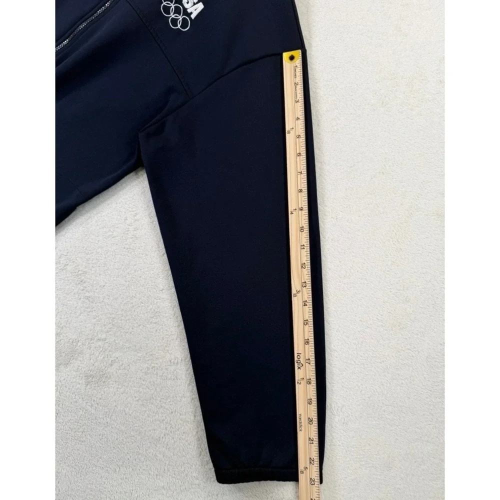 Vintage USA Olympic Committee Track Jacket Navy Blue Full Zip Mens L Made USA